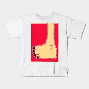 A Big Yellow Foot Kids T-Shirt